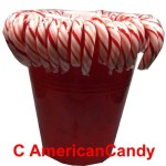Candy Canes Eimer mit 60 Candy Canes Peppermint